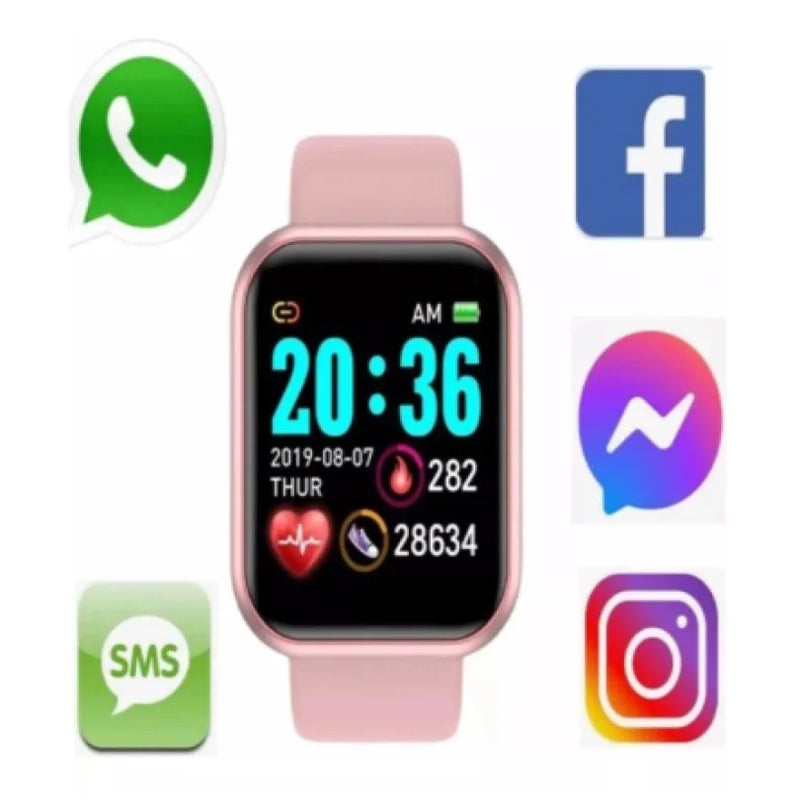 Smartwatch D20 Unissex – Monitoramento Inteligente para Android & iOS