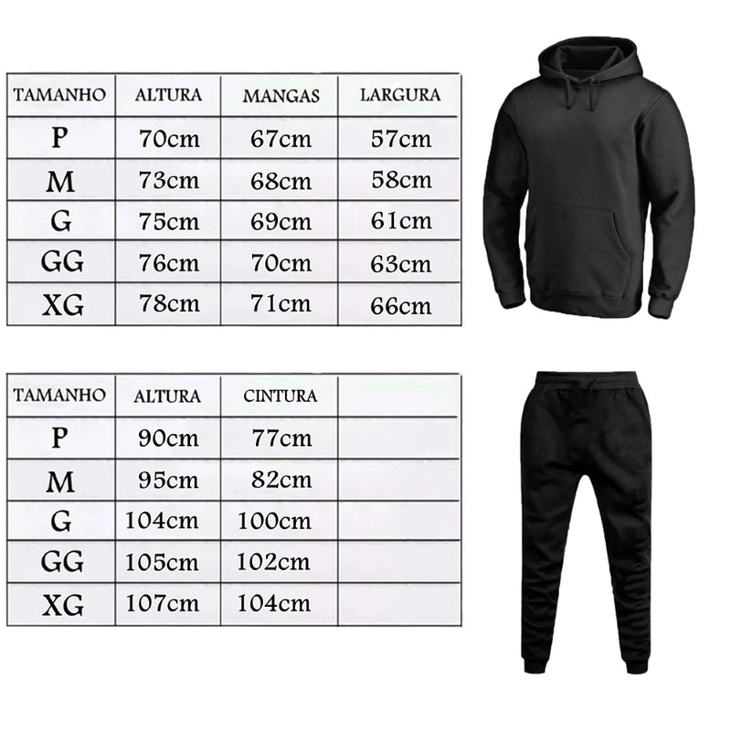 Moletom Masculino Básico com Capuz Branco & Preto – Estilo Casual 4 Estações