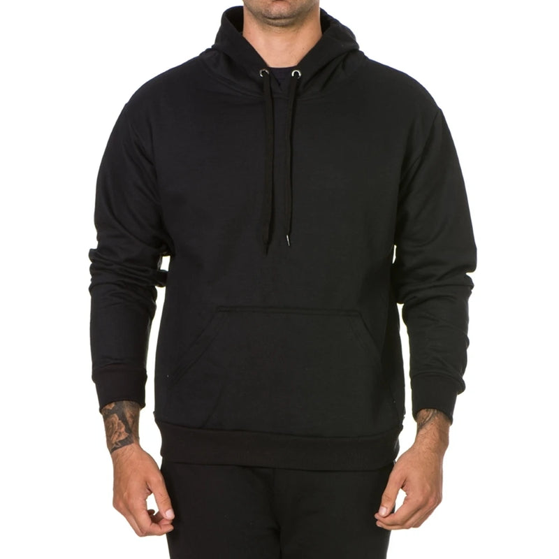 Moletom Masculino Básico com Capuz Branco & Preto – Estilo Casual 4 Estações