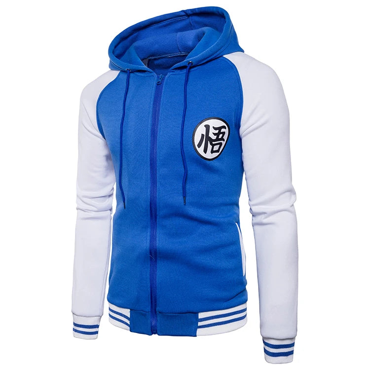 Tendência novo anime japonês varsity jaqueta com capuz 2018 primavera casual zíper casaco com capuz jaqueta