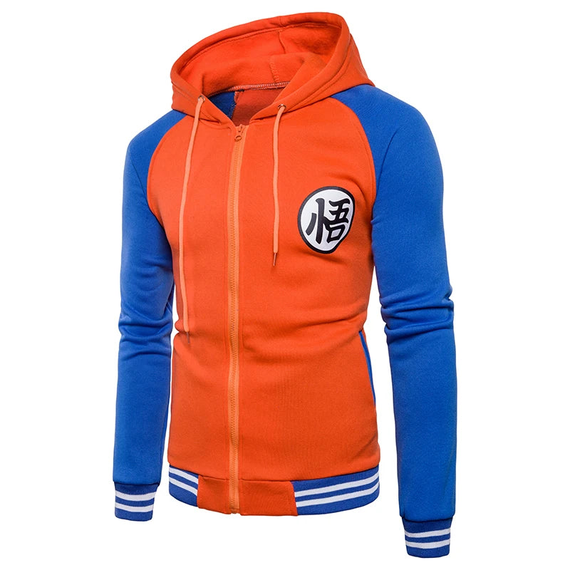 Tendência novo anime japonês varsity jaqueta com capuz 2018 primavera casual zíper casaco com capuz jaqueta