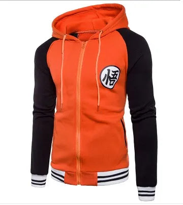 Tendência novo anime japonês varsity jaqueta com capuz 2018 primavera casual zíper casaco com capuz jaqueta
