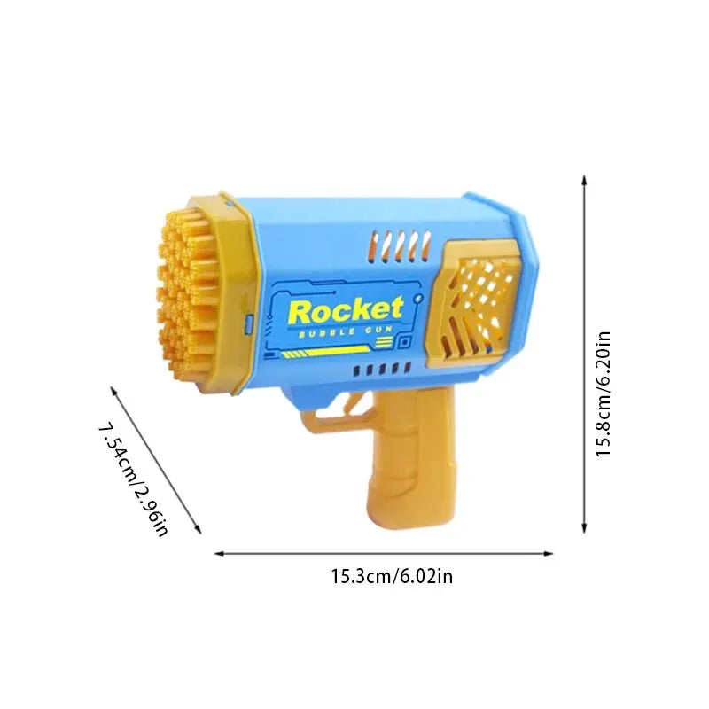 Pistola de Bolhas Infantil com 40 Furos – Diversão ao Ar Livre com Luzes Coloridas