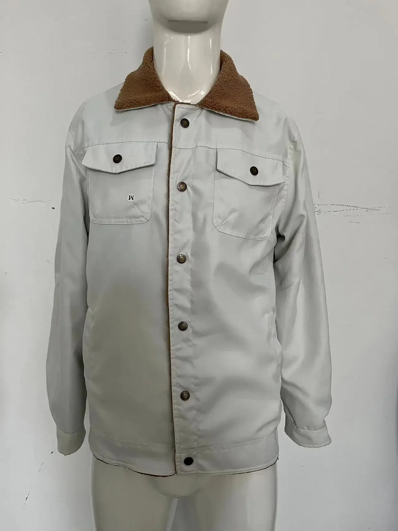 Macacão de algodão de 7 cores do novo fundo de 2024 outono inverno é recreativo a moda da jaqueta masculina
