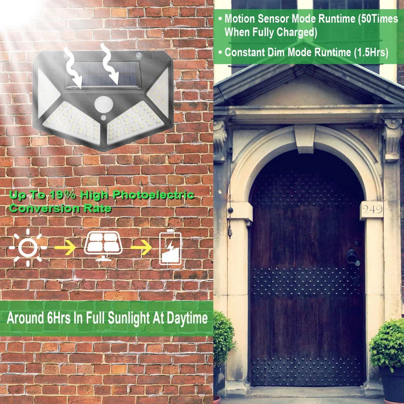 Lâmpada solar multifuncional decoração de jardim ao ar livre luz solar led à prova d' água holofote alimentado por luz solar com sensor de movimento