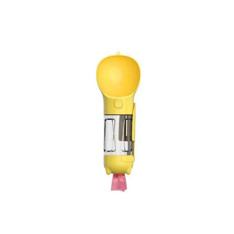 Garrafa 3 em 1 para Pets – Dispensador de Água e Comida com Pá e Saco de Lixo  300ml/500ml  Portátil e à Prova de Vazamento