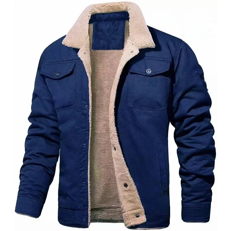 Macacão de algodão de 7 cores do novo fundo de 2024 outono inverno é recreativo a moda da jaqueta masculina