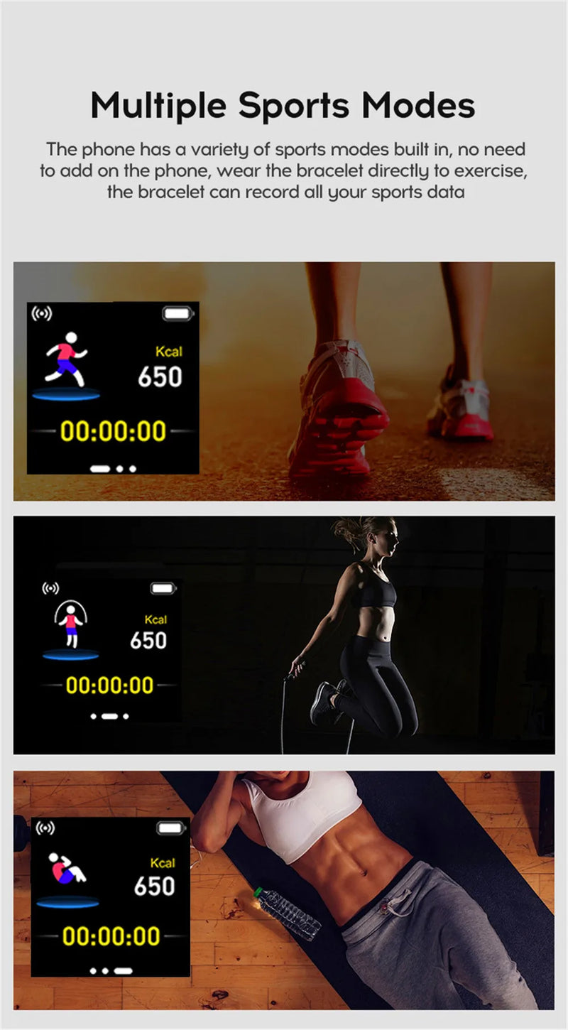 Smartwatch masculino feminino relógios de pulso relógio inteligente mensagem monitor de fitness pulseira presente aniversário relógio eletrônico para xiaomi huawei