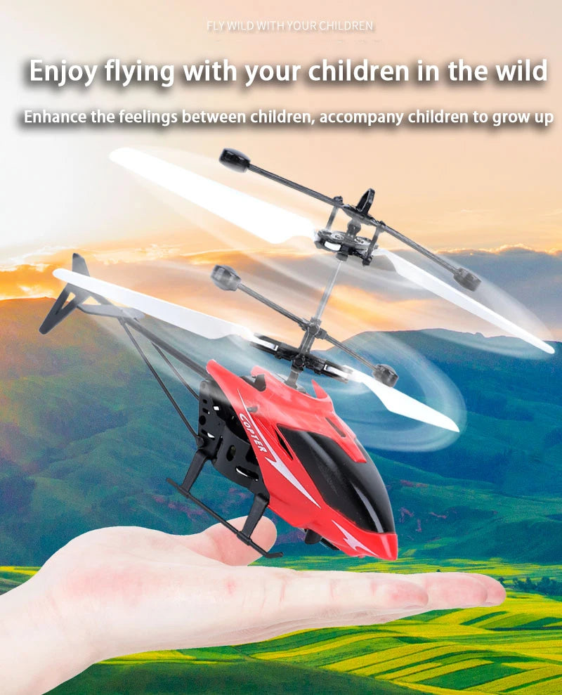 Recarregável mini rc drone remoto seguro resistente a quedas helicópteros rc drone crianças brinquedos (sem bateria de controle remoto)