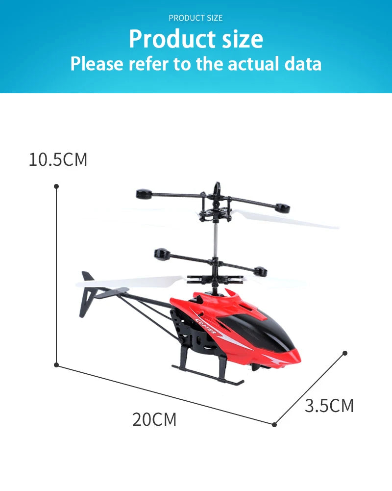 Recarregável mini rc drone remoto seguro resistente a quedas helicópteros rc drone crianças brinquedos (sem bateria de controle remoto)
