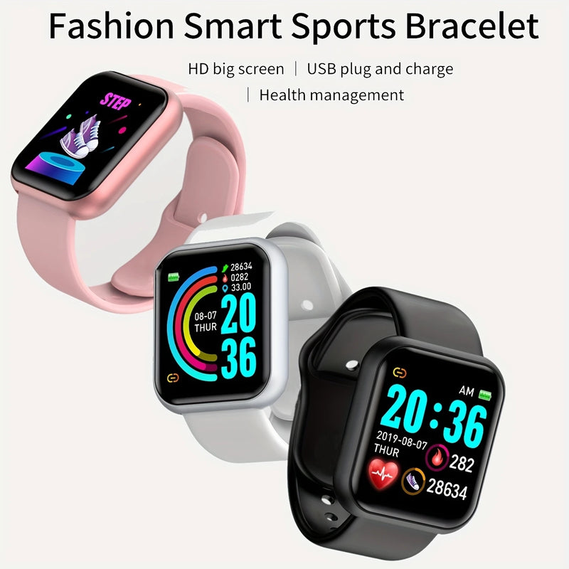 Smartwatch masculino feminino relógios de pulso relógio inteligente mensagem monitor de fitness pulseira presente aniversário relógio eletrônico para xiaomi huawei