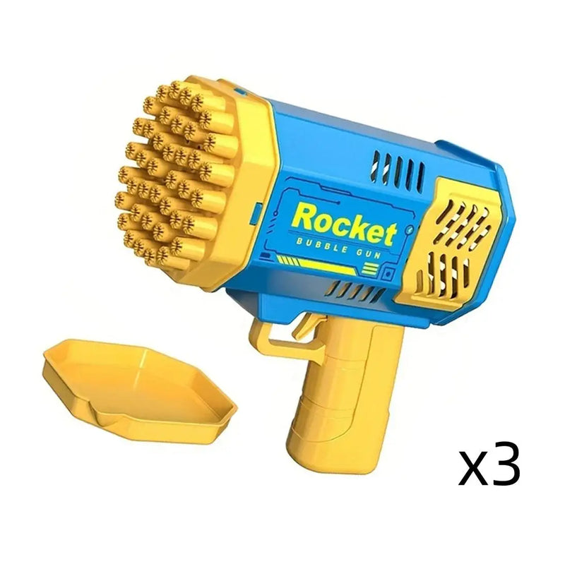 Pistola de Bolhas Infantil com 40 Furos – Diversão ao Ar Livre com Luzes Coloridas