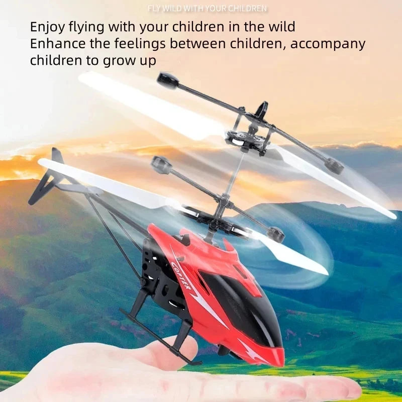 Recarregável mini rc drone remoto seguro resistente a quedas helicópteros rc drone crianças brinquedos (sem bateria de controle remoto)