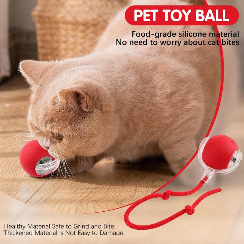 Bola Interativa Inteligente para Gatos – 3 Modos, Cauda de Rato, Recarregável