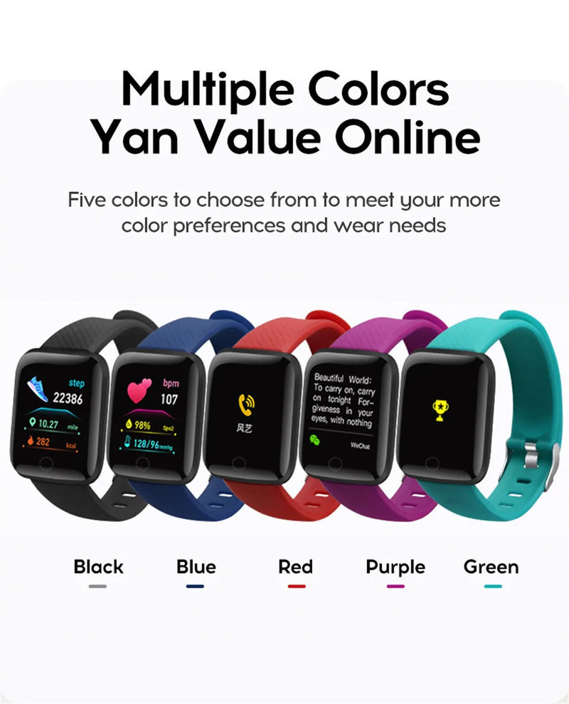 Smartwatch masculino feminino relógios de pulso relógio inteligente mensagem monitor de fitness pulseira presente aniversário relógio eletrônico para xiaomi huawei