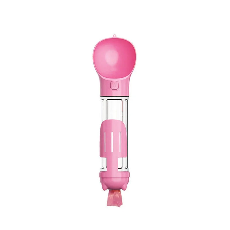 Garrafa 3 em 1 para Pets – Dispensador de Água e Comida com Pá e Saco de Lixo  300ml/500ml  Portátil e à Prova de Vazamento