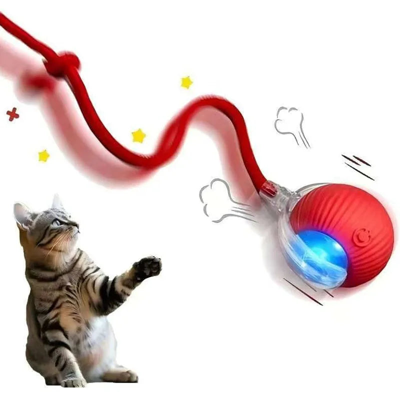 Bola Interativa Inteligente para Gatos – 3 Modos, Cauda de Rato, Recarregável