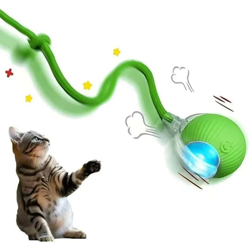 Bola Interativa Inteligente para Gatos – 3 Modos, Cauda de Rato, Recarregável