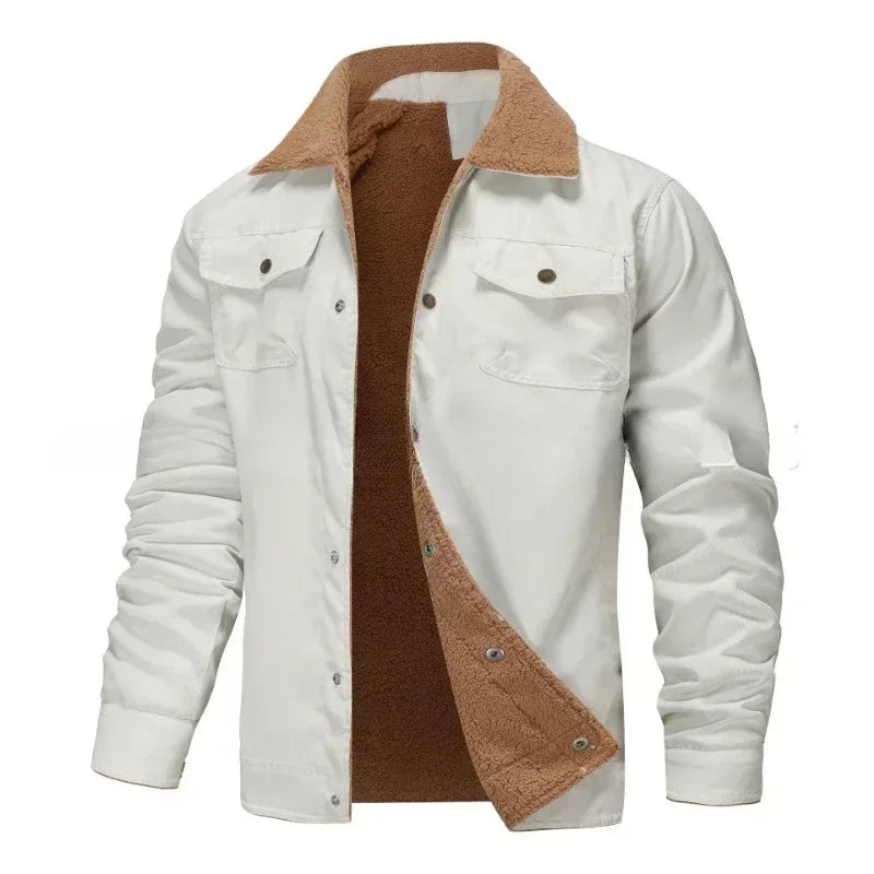 Macacão de algodão de 7 cores do novo fundo de 2024 outono inverno é recreativo a moda da jaqueta masculina