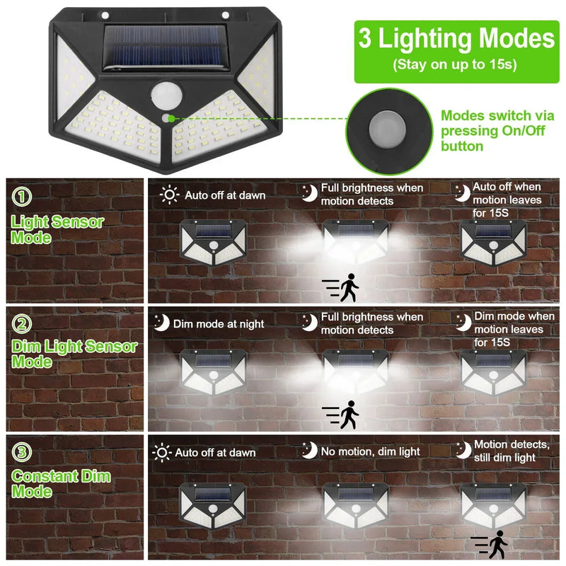 Lâmpada solar multifuncional decoração de jardim ao ar livre luz solar led à prova d' água holofote alimentado por luz solar com sensor de movimento